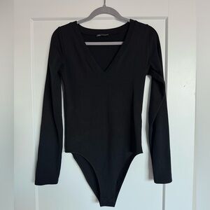 Zara Black Long Sleeve Bodysuit
